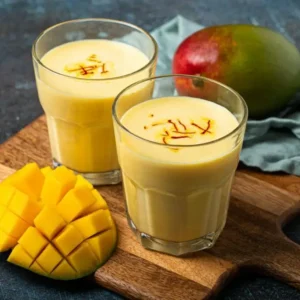 the image shows mango milk