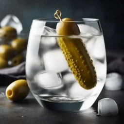 the image shows vodka pickle